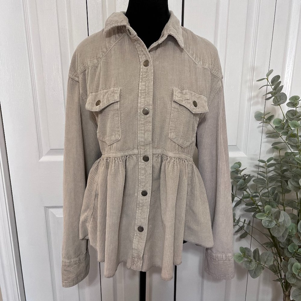 We The Free Beige Corduroy Jacket